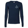 Thumbnail image for  Bella + Canvas Navy Jersey Cotton Long Sleeve T Shirt