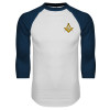 Thumbnail image for  White/Navy Raglan Baseball T Shirt