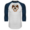 Thumbnail image for  White/Navy Raglan Baseball T Shirt