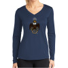 Thumbnail image for  Womens Navy Performance Long Sleeve V Neck Shirt