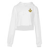 Thumbnail image for  Bella + Canvas Womens White Cropped Fleece Hood