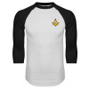 Thumbnail image for  White/Black Raglan Baseball T Shirt