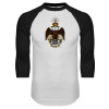 Thumbnail image for  White/Black Raglan Baseball T Shirt