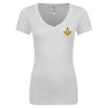 Thumbnail image for  Next Level Womens White Ideal V Tee