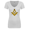 Thumbnail image for  Next Level Womens White Ideal V Tee