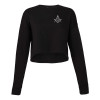 Thumbnail image for  Bella + Canvas Womens Black Cropped Fleece Crew