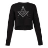 Thumbnail image for  Bella + Canvas Womens Black Cropped Fleece Crew