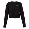 Thumbnail image for  Bella + Canvas Womens Black Cropped Fleece Crew
