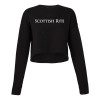 Thumbnail image for  Bella + Canvas Womens Black Cropped Fleece Crew