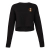 Thumbnail image for  Bella + Canvas Womens Black Cropped Fleece Crew