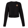 Thumbnail image for  Bella + Canvas Womens Black Cropped Fleece Crew