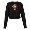 Thumbnail image for  Bella + Canvas Womens Black Cropped Fleece Crew