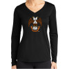 Thumbnail image for  Womens Black Performance Long Sleeve V Neck Shirt