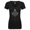 Thumbnail image for  Next Level Womens Black Ideal V Tee