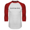 Thumbnail image for  White/Red Raglan Baseball T Shirt