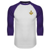 Thumbnail image for  White/Purple Raglan Baseball T Shirt
