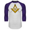 Thumbnail image for  White/Purple Raglan Baseball T Shirt