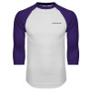 Thumbnail image for  White/Purple Raglan Baseball T Shirt