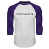 Thumbnail image for  White/Purple Raglan Baseball T Shirt