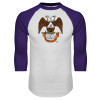 Thumbnail image for  White/Purple Raglan Baseball T Shirt