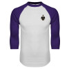 Thumbnail image for  White/Purple Raglan Baseball T Shirt