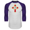 Thumbnail image for  White/Purple Raglan Baseball T Shirt