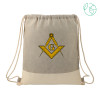 Thumbnail image for  Split Recycled Cotton Grey/Natural Drawstring Bag