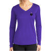 Thumbnail image for  Womens Purple Performance Long Sleeve V Neck Shirt