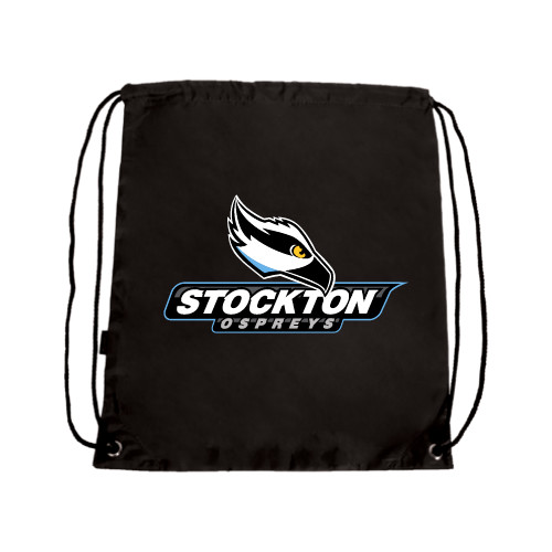  Black Drawstring Backpack - Official Logo