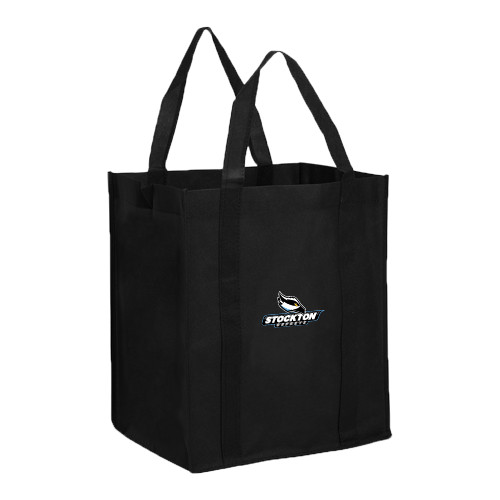  Non Woven Black Grocery Tote - Official Logo