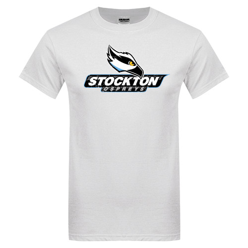  White T Shirt - Official Logo Distressed