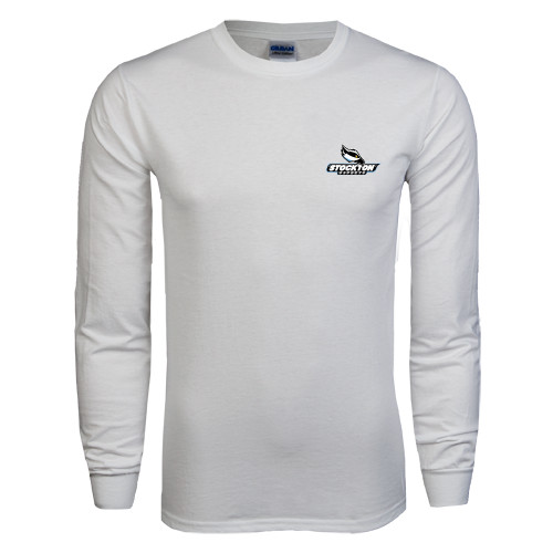  White Long Sleeve T Shirt - Official Logo