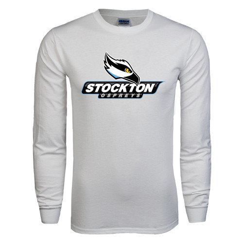  White Long Sleeve T Shirt - Official Logo