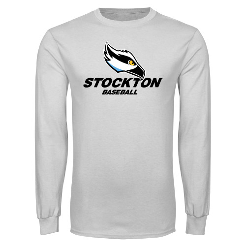  White Long Sleeve T Shirt - Baseball