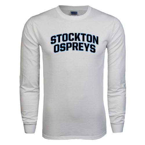  White Long Sleeve T Shirt - Arched Collegiate