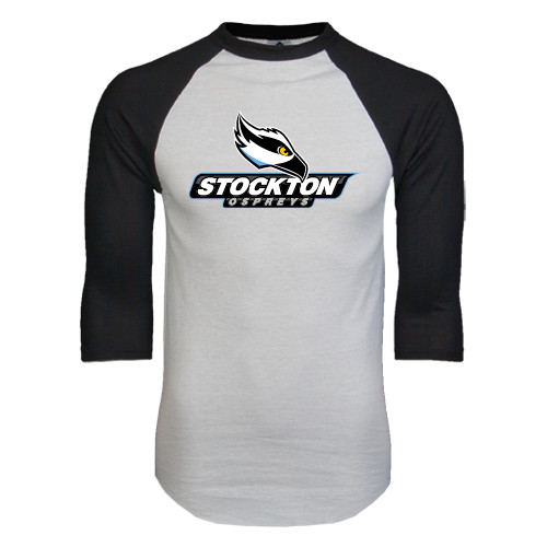  White/Black Raglan Baseball T Shirt - Official Logo