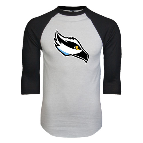  White/Black Raglan Baseball T Shirt - Osprey Head