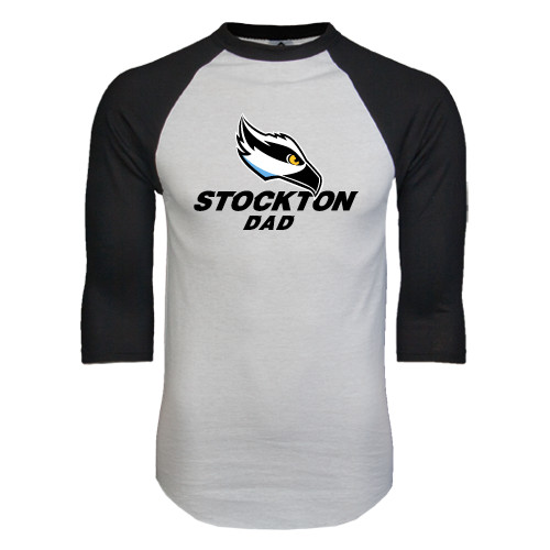  White/Black Raglan Baseball T Shirt - Dad