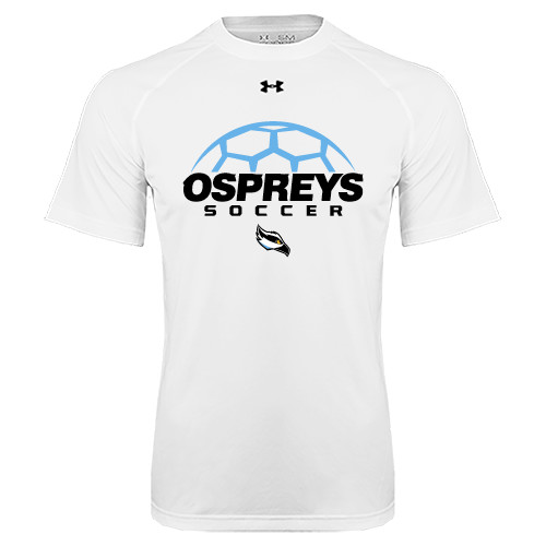  Under Armour White Tech Tee - Soccer Design