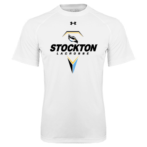  Under Armour White Tech Tee - Lacrosse Design