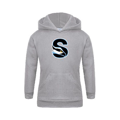  Youth Grey Fleece Hood - Secondary Logo