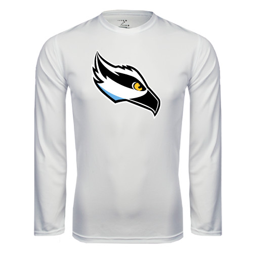  White Performance Long Sleeve Shirt - Osprey Head