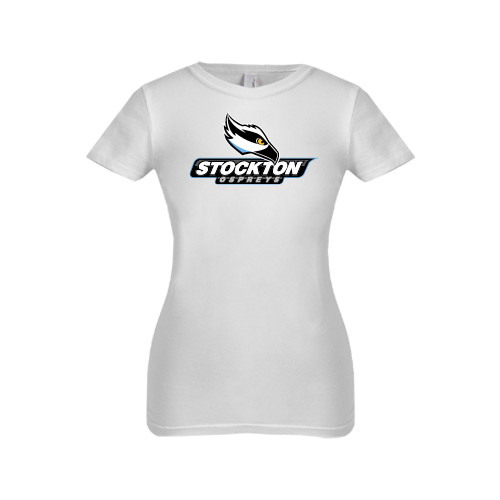  Next Level Girls White Fashion Fit T Shirt - Official Logo