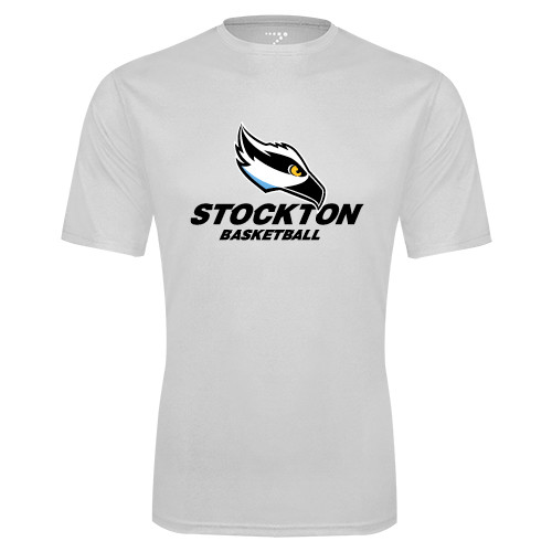  White Performance Tee - Stockton Basketball