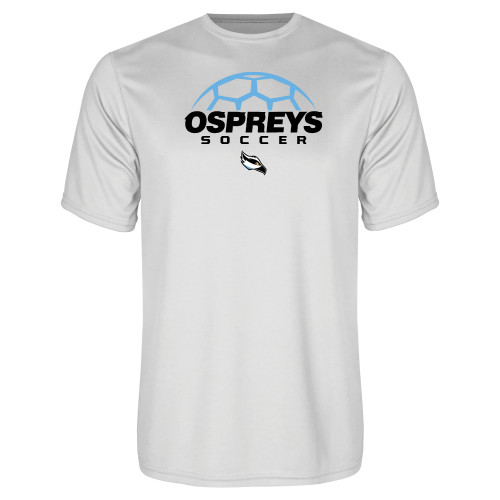  White Performance Tee - Soccer Design