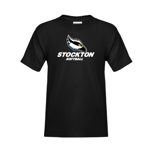  Youth Black T Shirt - Softball