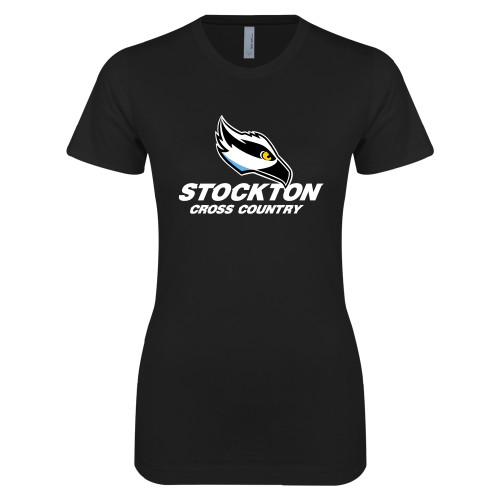  Next Level Womens Black Boyfriend Tee - Cross Country