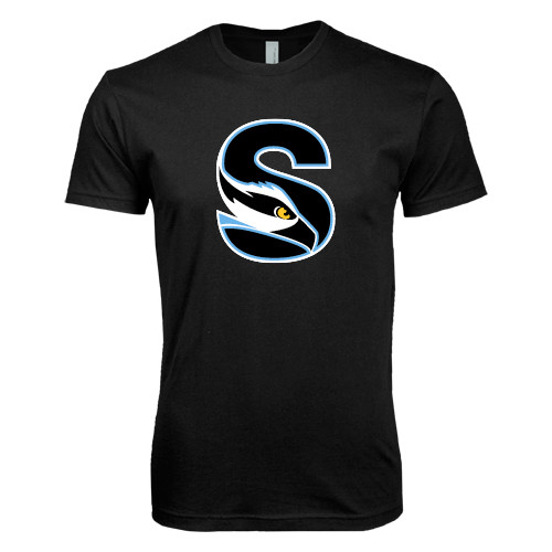  Next Level Black SoftStyle T Shirt - Secondary Logo