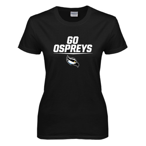  Womens Black Short Sleeve Tee - Go Ospreys