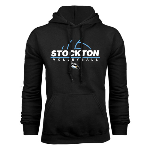  Black Fleece Hoodie - Volleyball Design